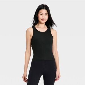 Women's Modal Ribbed Support Tank Top All in Motion Black XL